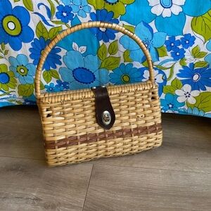Vintage woven wicker purse handbag by Stein Novelty Import